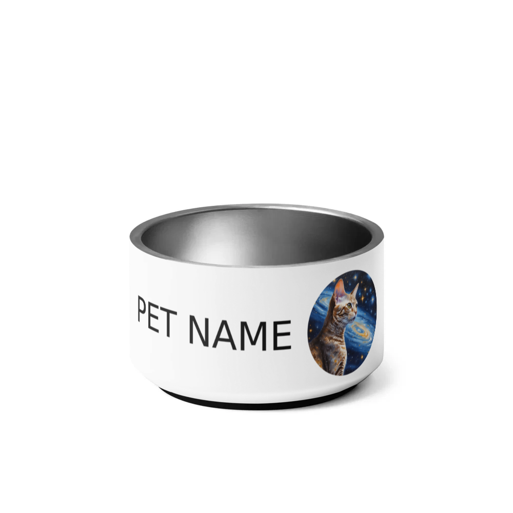 PugMug Custom Tabby Devon Rex Cat Pet Bowl