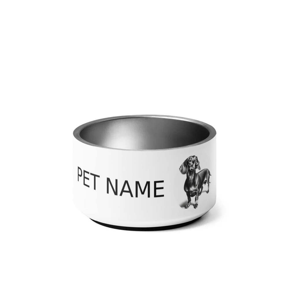 PugMug Custom Black Dachshund Pet Bowl
