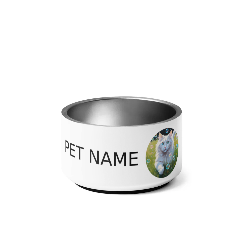 PugMug Custom White Ragdoll Cat Pet Bowl