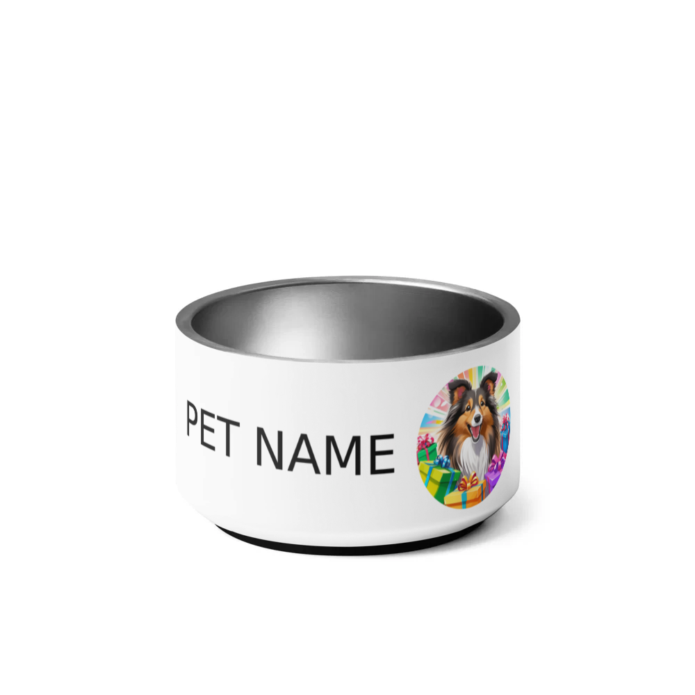 PugMug Custom Shetland Sheepdog Pet Bowl
