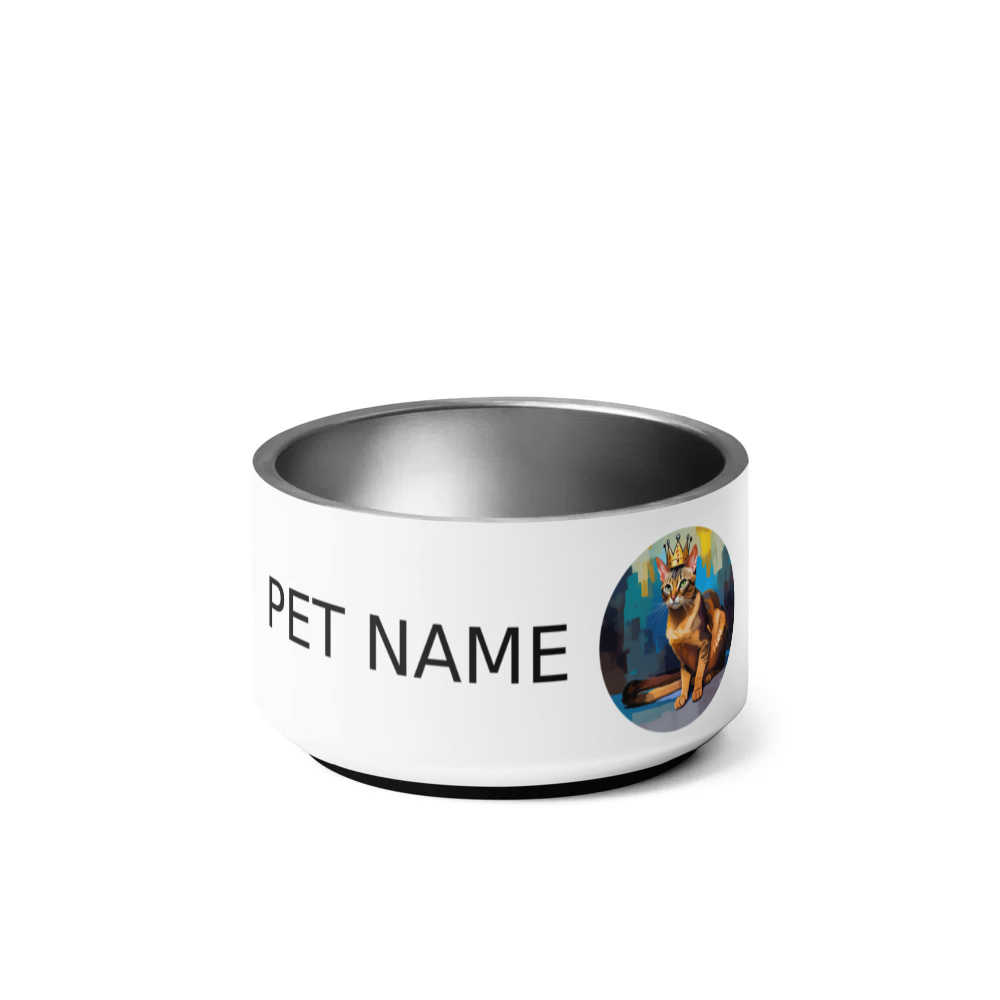 PugMug Custom Tabby Abyssinian Cat Pet Bowl