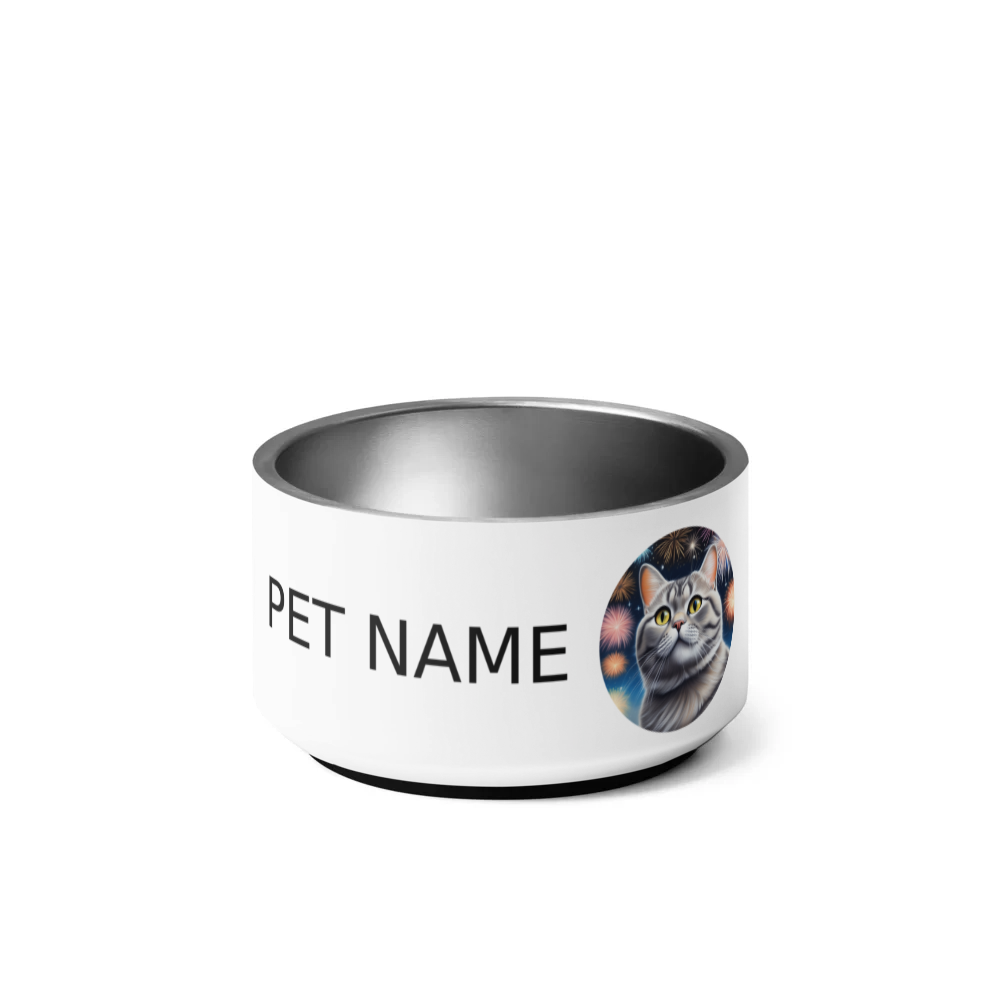 PugMug Custom Tabby British Shorthair Cat Pet Bowl