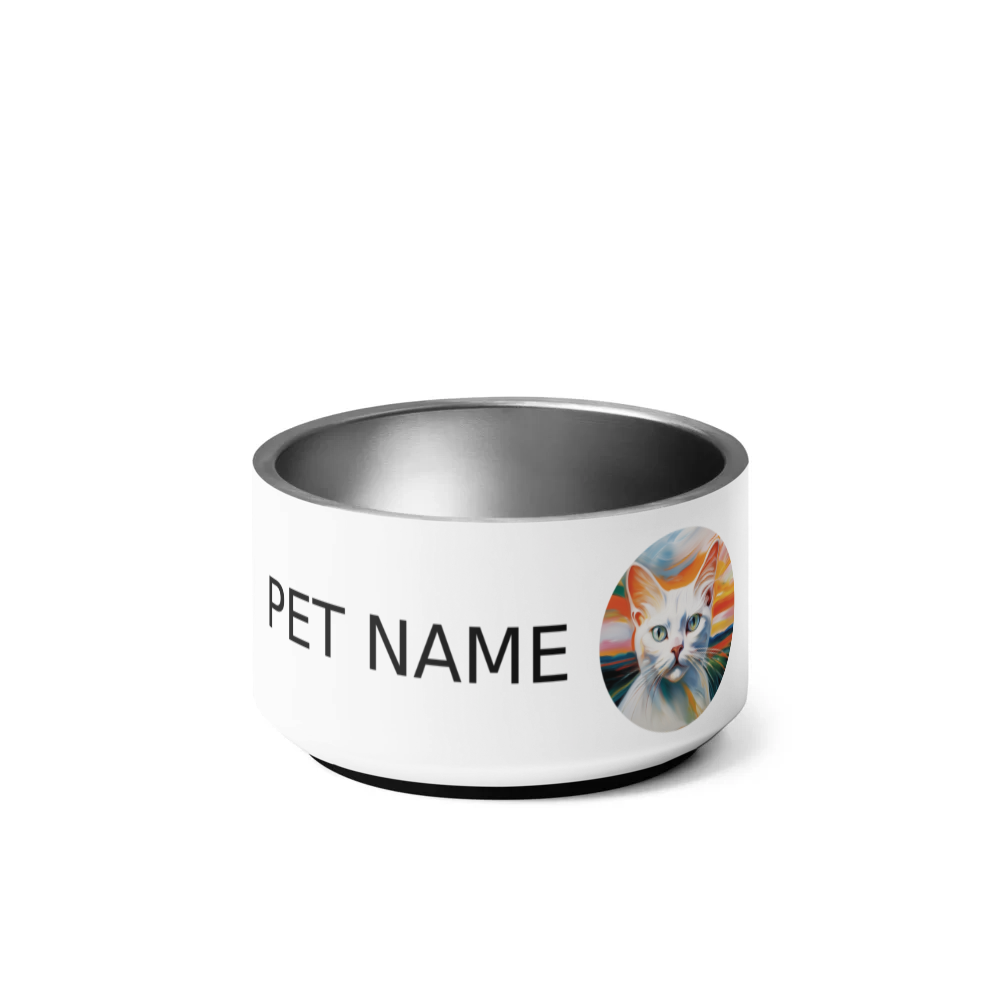 PugMug Custom White Exotic Cat Pet Bowl