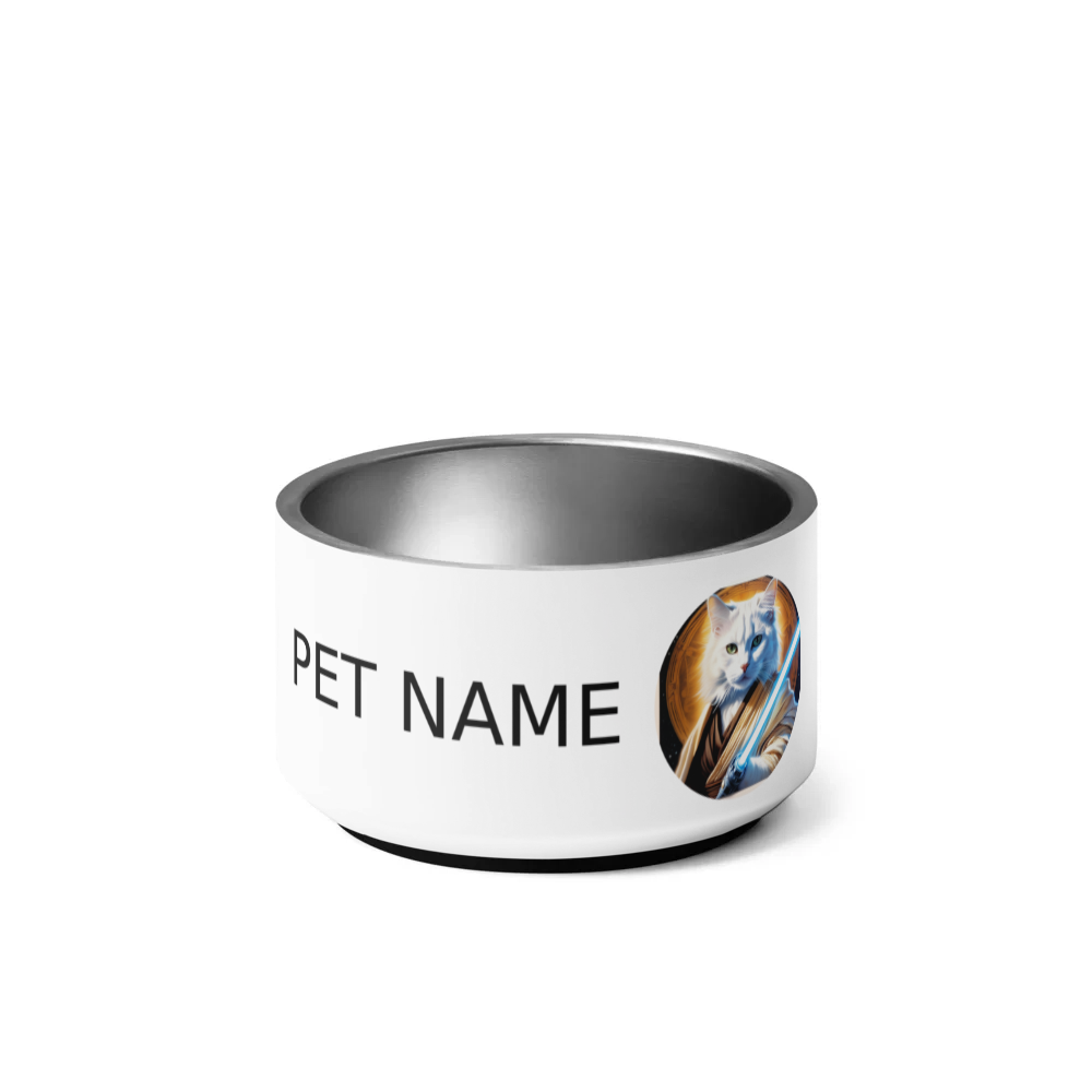 PugMug Custom White Companion Cat Pet Bowl