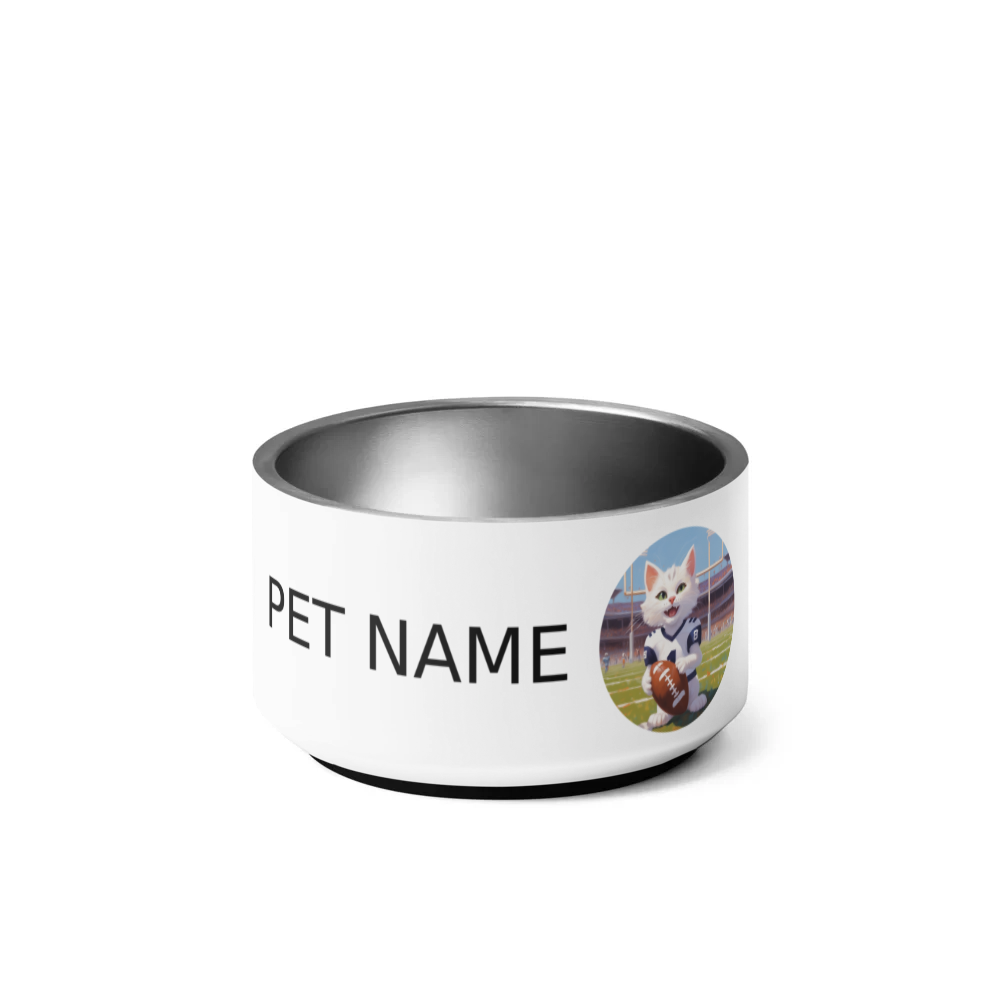 PugMug Custom White Companion Cat Pet Bowl