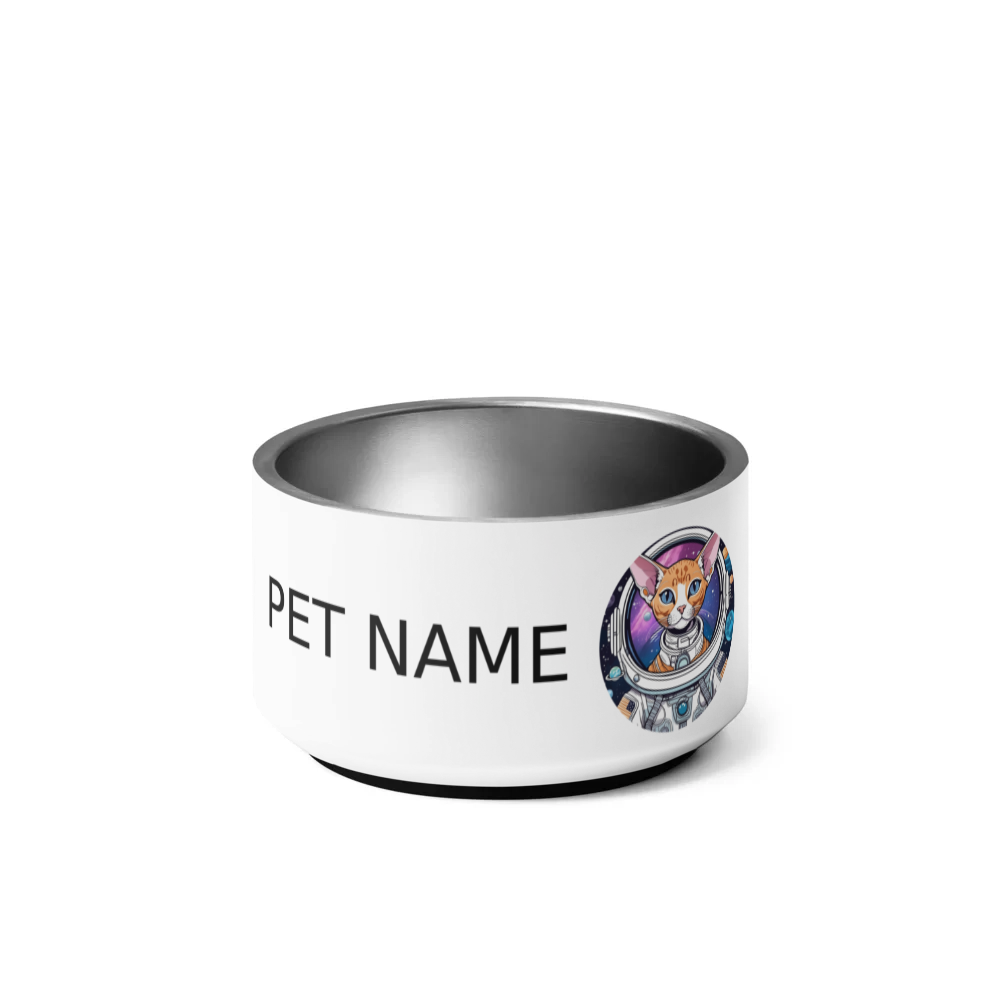 PugMug Custom Tabby Devon Rex Cat Pet Bowl