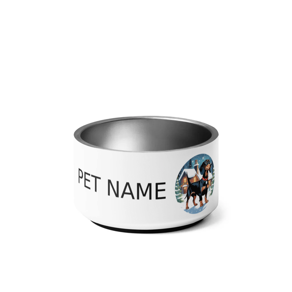 PugMug Custom Black Dachshund Pet Bowl