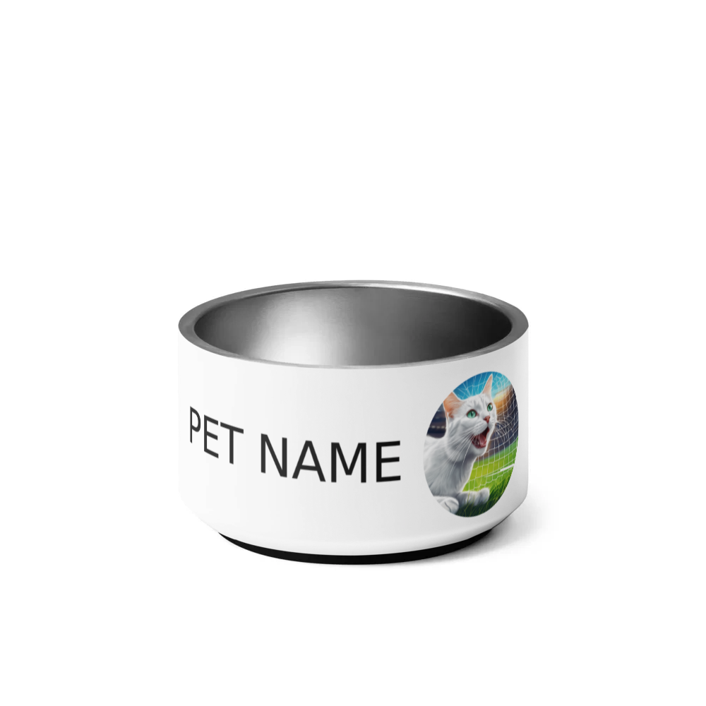 PugMug Custom White Companion Cat Pet Bowl