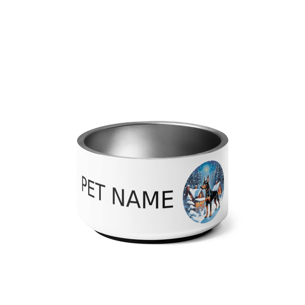 PugMug Custom Doberman Pinscher Pet Bowl