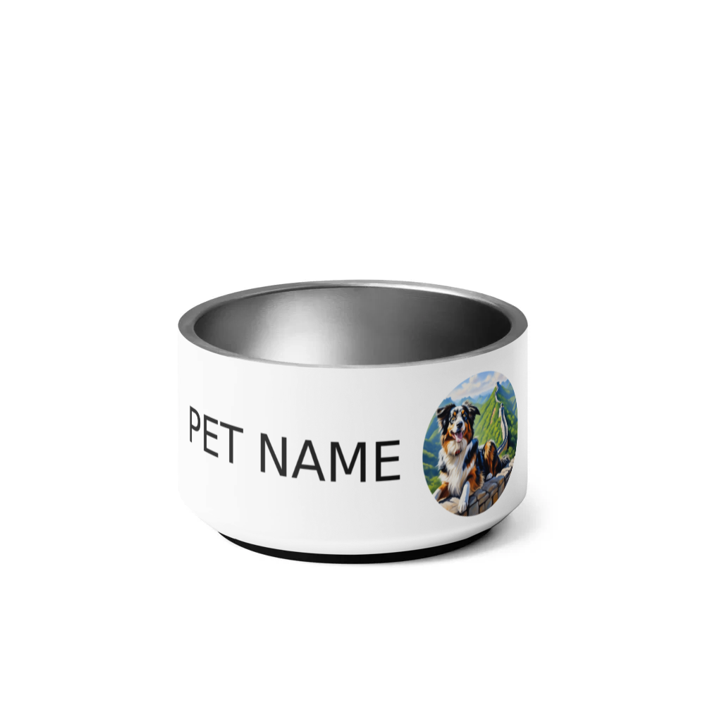 PugMug Custom Australian Shepherd Dog Pet Bowl