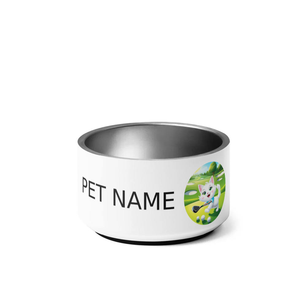 PugMug Custom White Companion Cat Pet Bowl