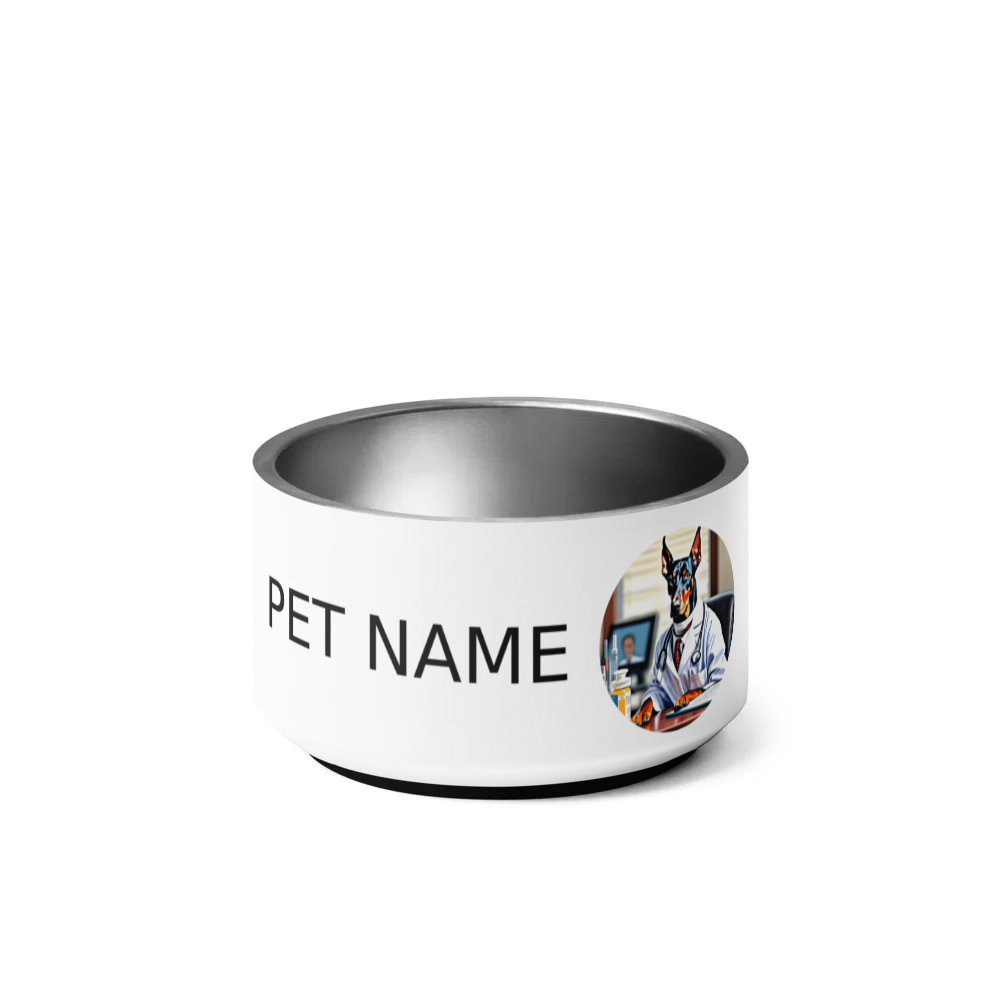 PugMug Custom Doberman Pinscher Pet Bowl