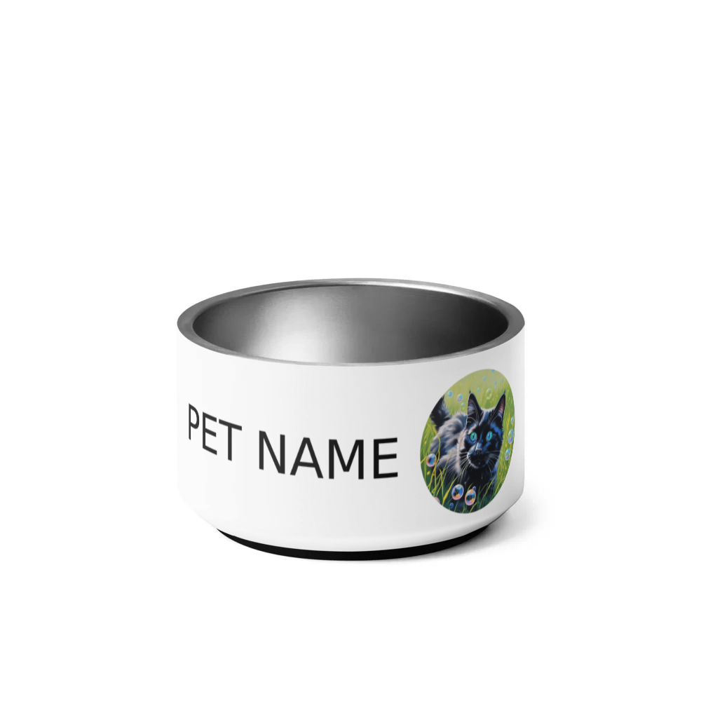 PugMug Custom Black Ragdoll Cat Pet Bowl
