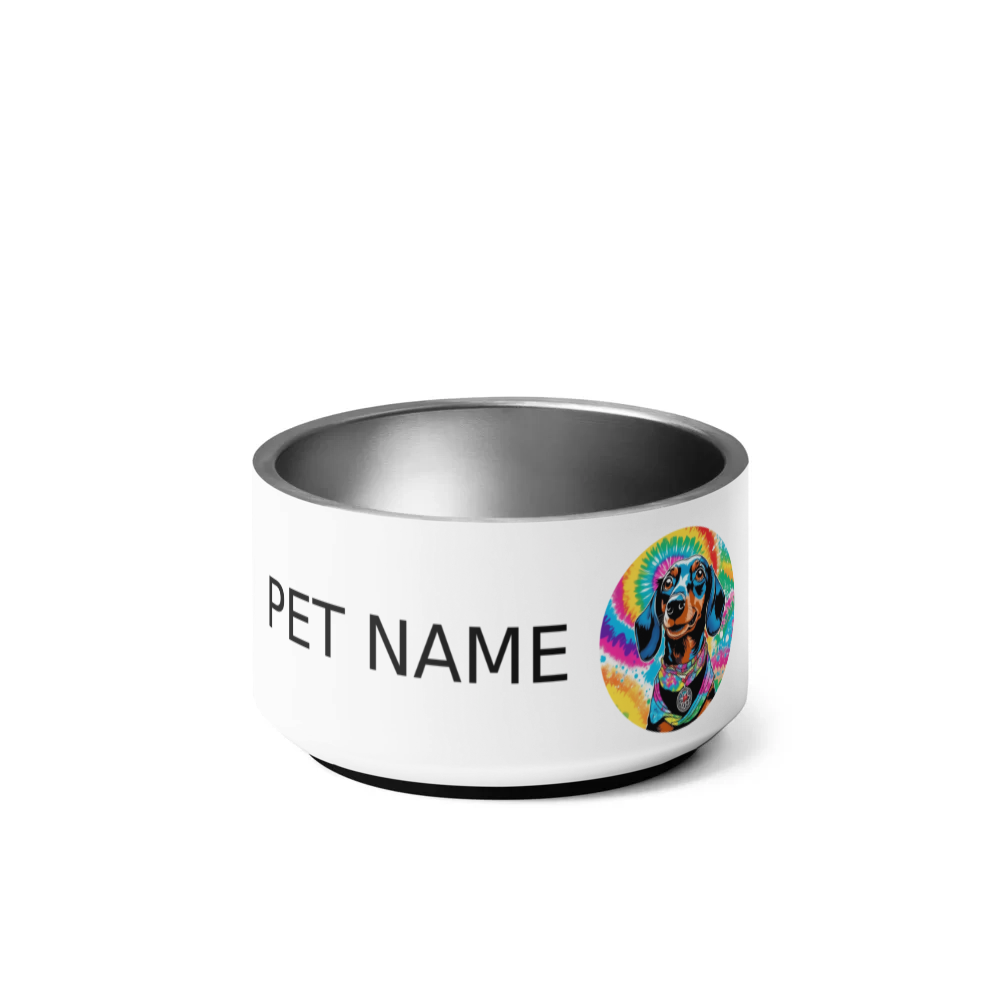 PugMug Custom Black Dachshund Pet Bowl
