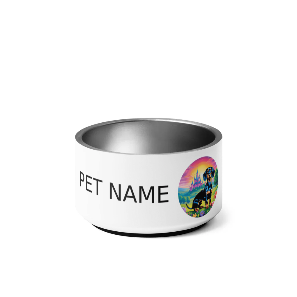 PugMug Custom Black Dachshund Pet Bowl