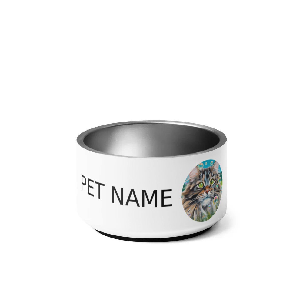 PugMug Custom Tabby Maine Coon Cat Pet Bowl