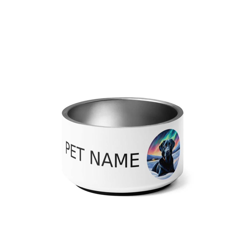 PugMug Custom Black Labrador Retriever Pet Bowl