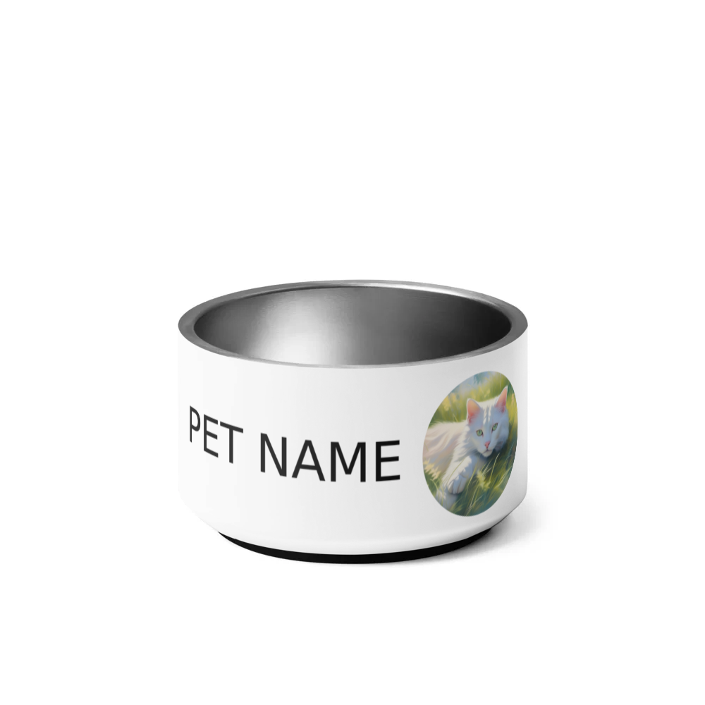 PugMug Custom White Exotic Cat Pet Bowl