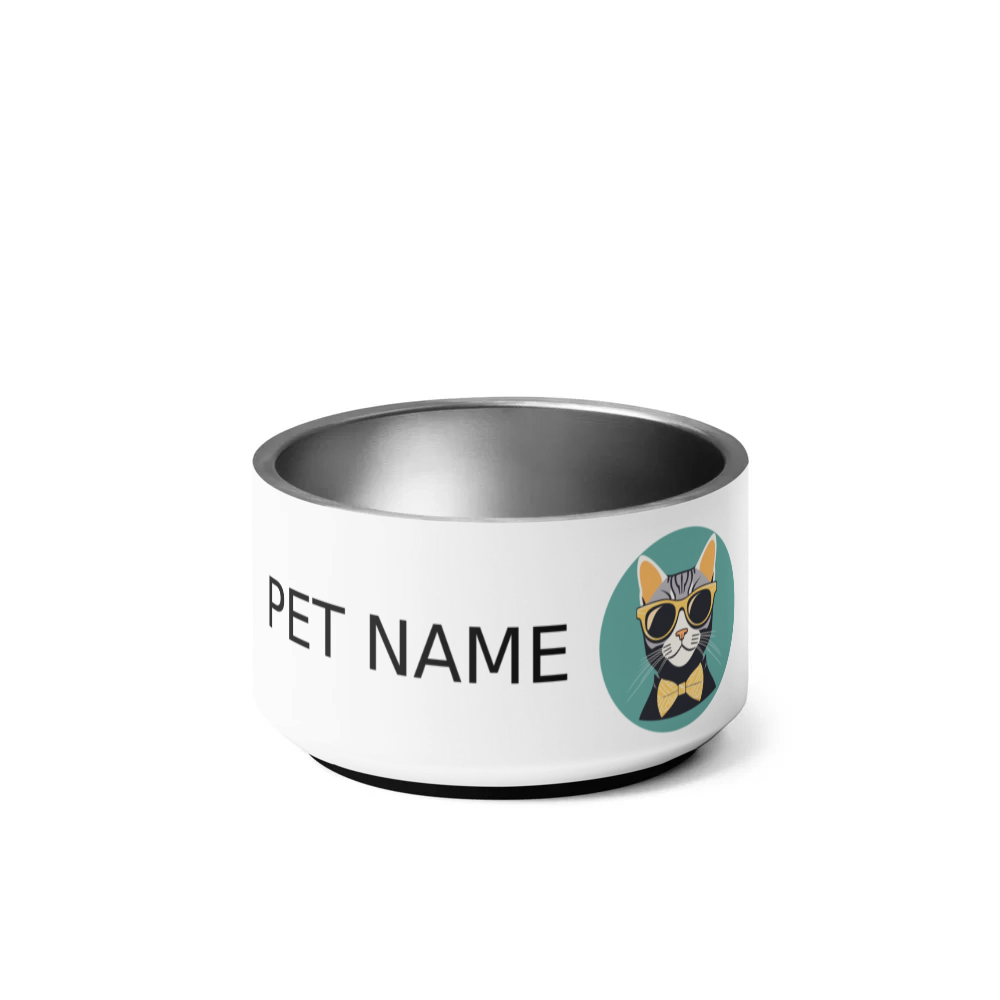 PugMug Custom Tabby American Shorthair Cat Pet Bowl