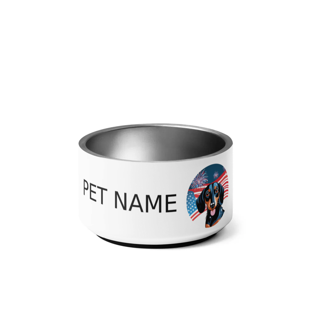 PugMug Custom Black Dachshund Pet Bowl