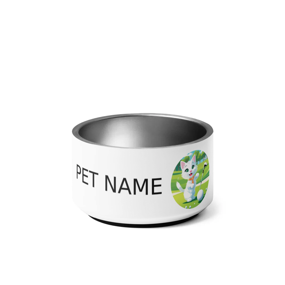 PugMug Custom White Companion Cat Pet Bowl