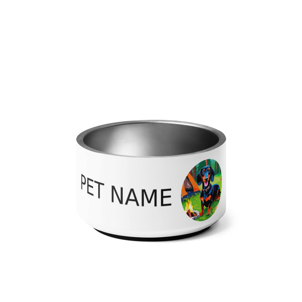 PugMug Custom Black Dachshund Pet Bowl