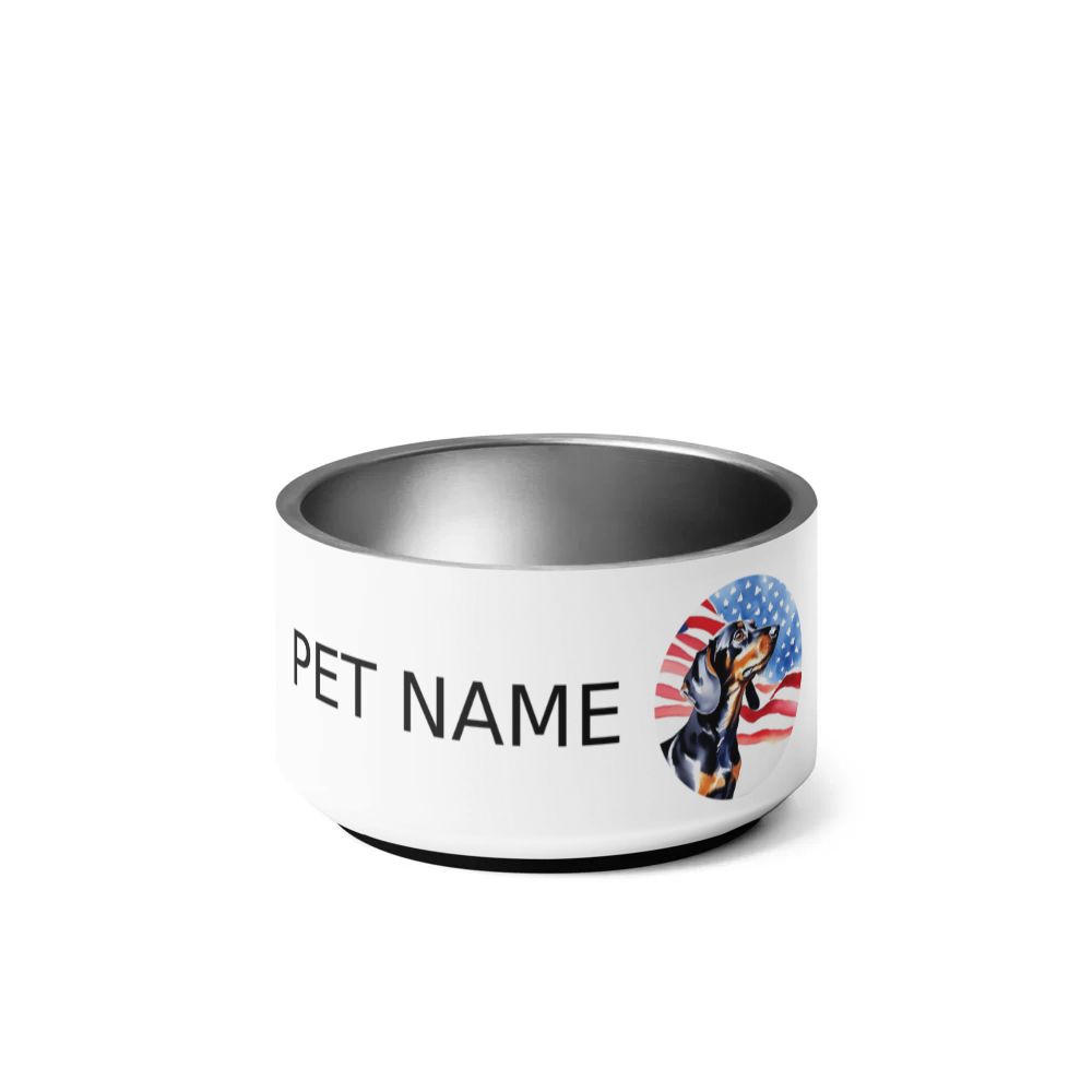 PugMug Custom Black Dachshund Pet Bowl