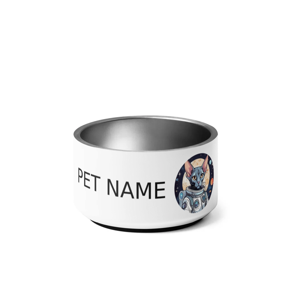 PugMug Custom Black Sphynx Cat Pet Bowl