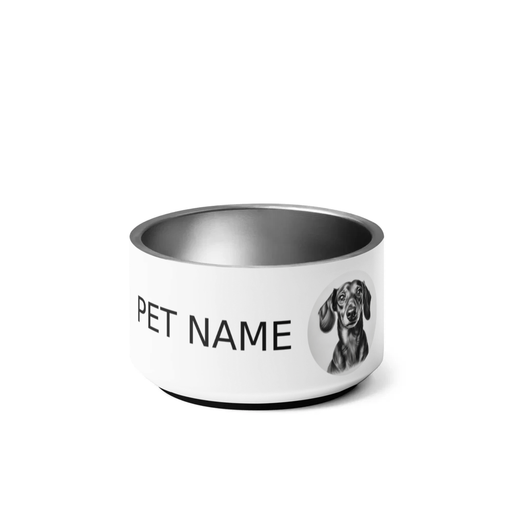 PugMug Custom Black Dachshund Pet Bowl