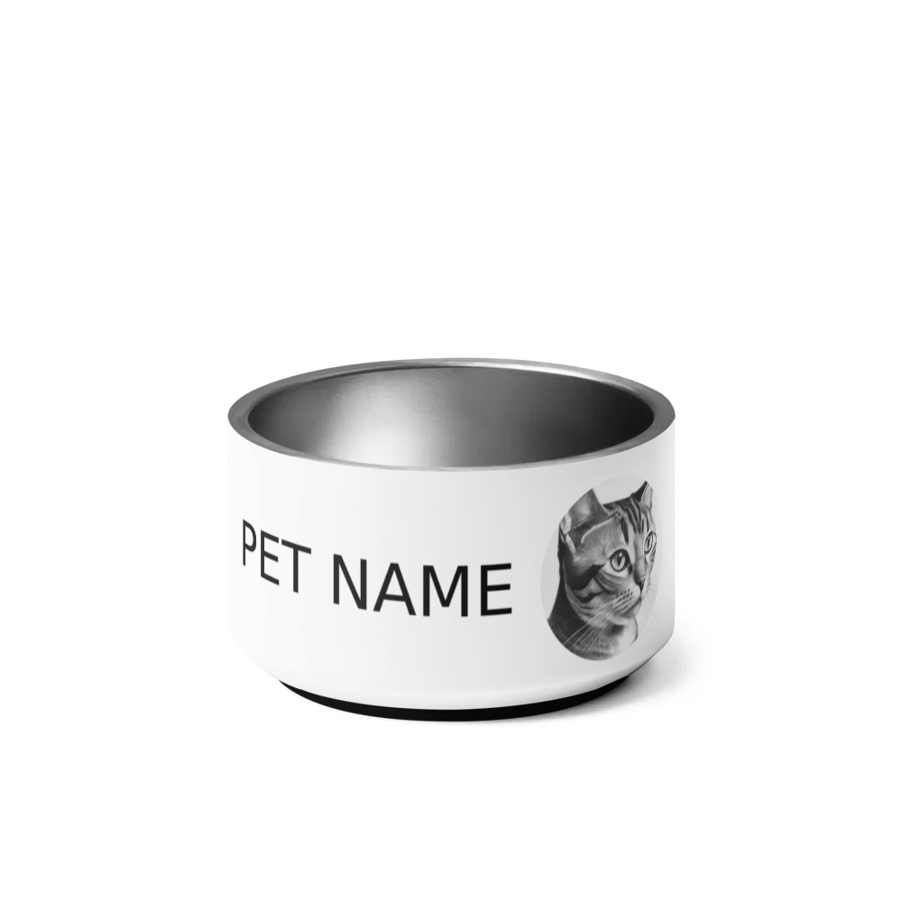 PugMug Custom Black American Shorthair Cat Pet Bowl