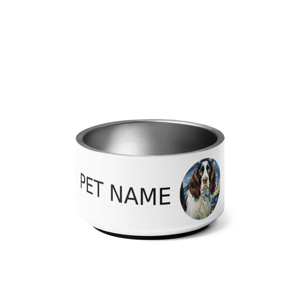 PugMug Custom English Springer Spaniel Pet Bowl