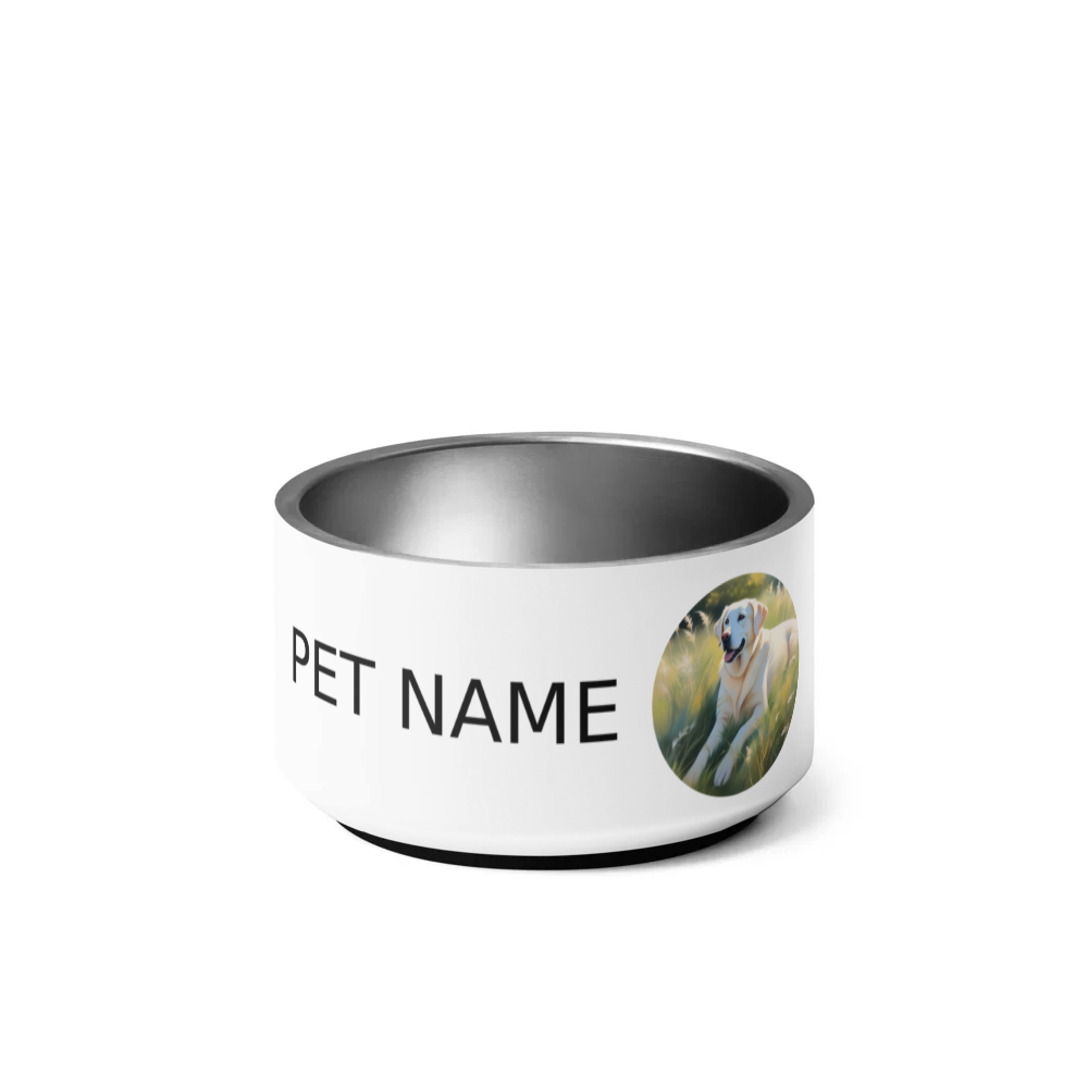 PugMug Custom White Labrador Retriever Pet Bowl