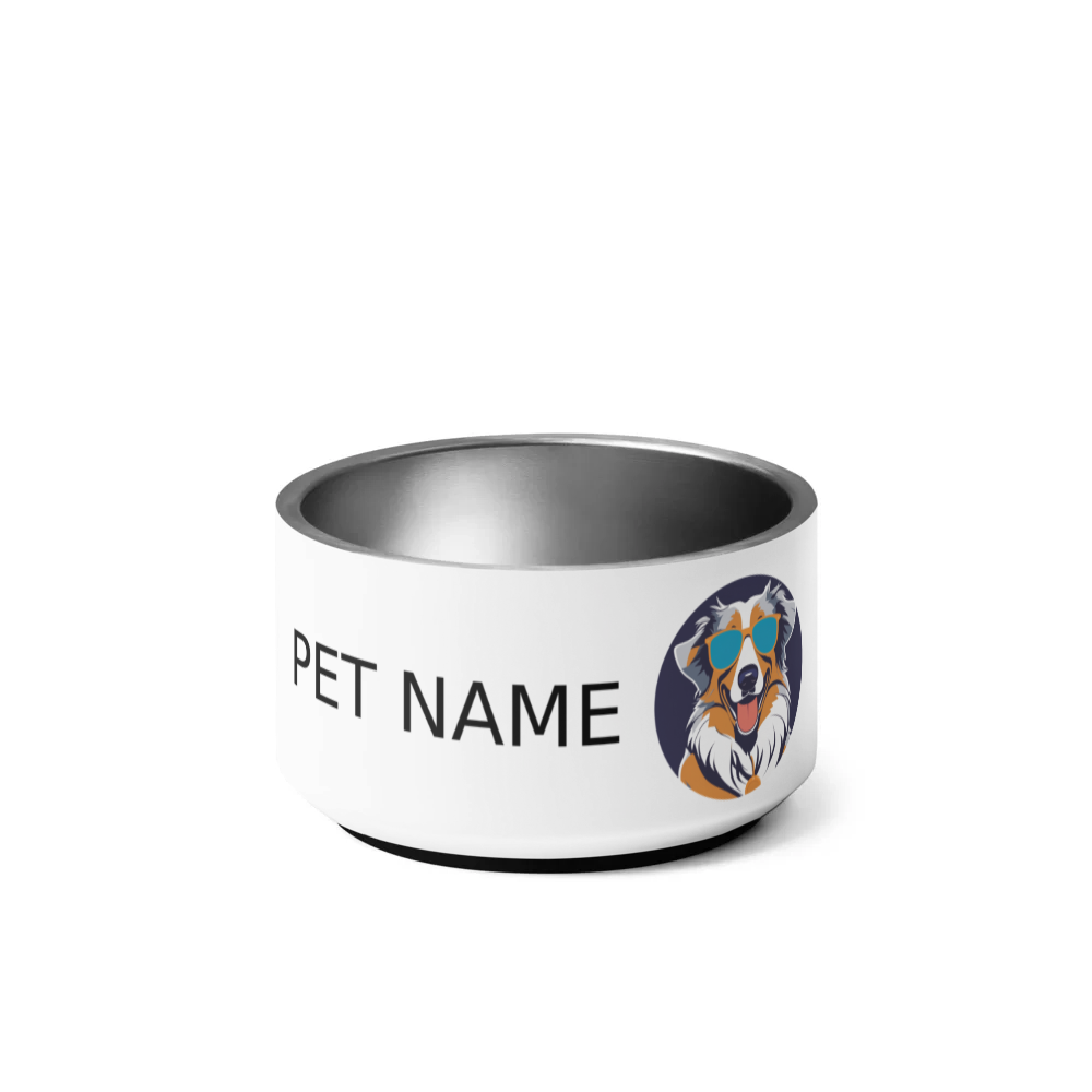 PugMug Custom Australian Shepherd Dog Pet Bowl