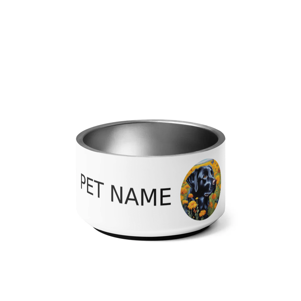 PugMug Custom Black Labrador Retriever Pet Bowl