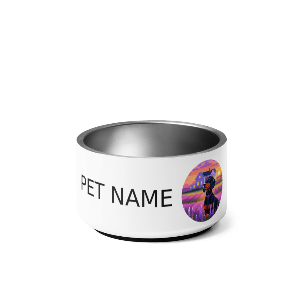 PugMug Custom Black Dachshund Pet Bowl
