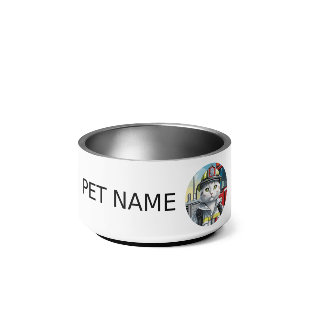 PugMug Custom White Companion Cat Pet Bowl