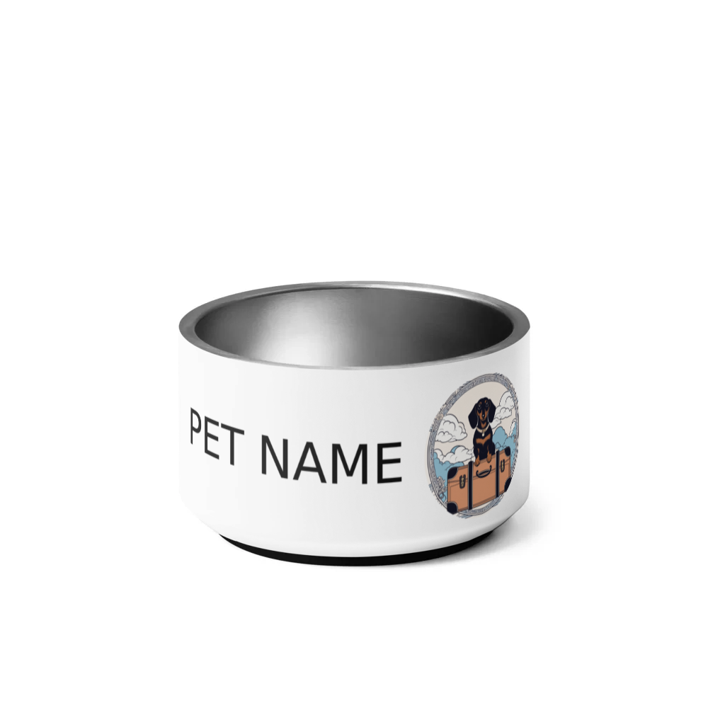 PugMug Custom Black Dachshund Pet Bowl