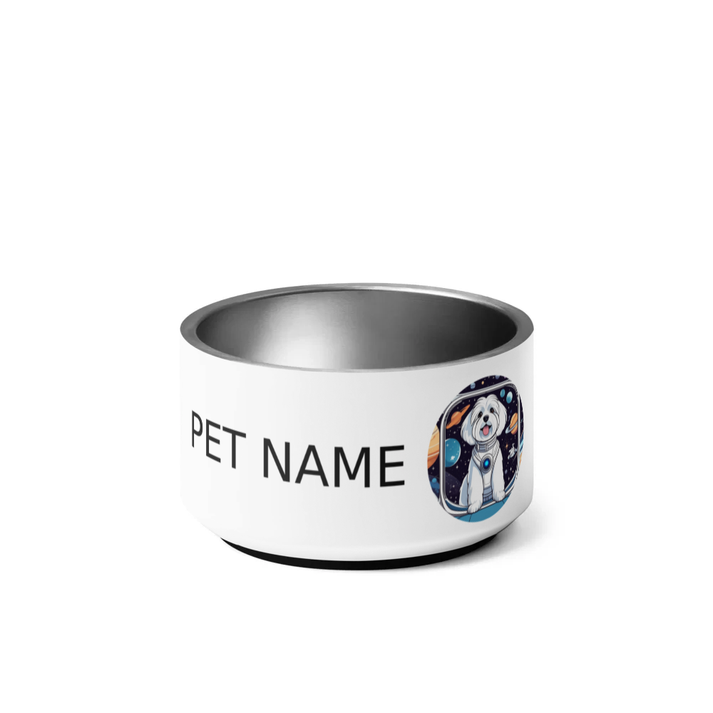 PugMug Custom White Havanese Dog Pet Bowl