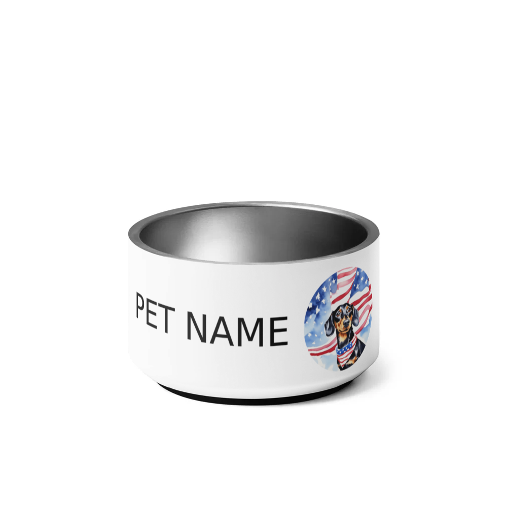 PugMug Custom Black Dachshund Pet Bowl