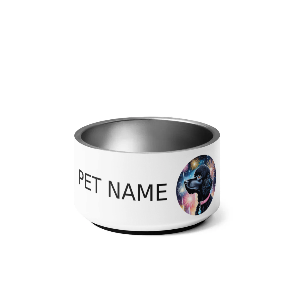 PugMug Custom Black Poodle Pet Bowl