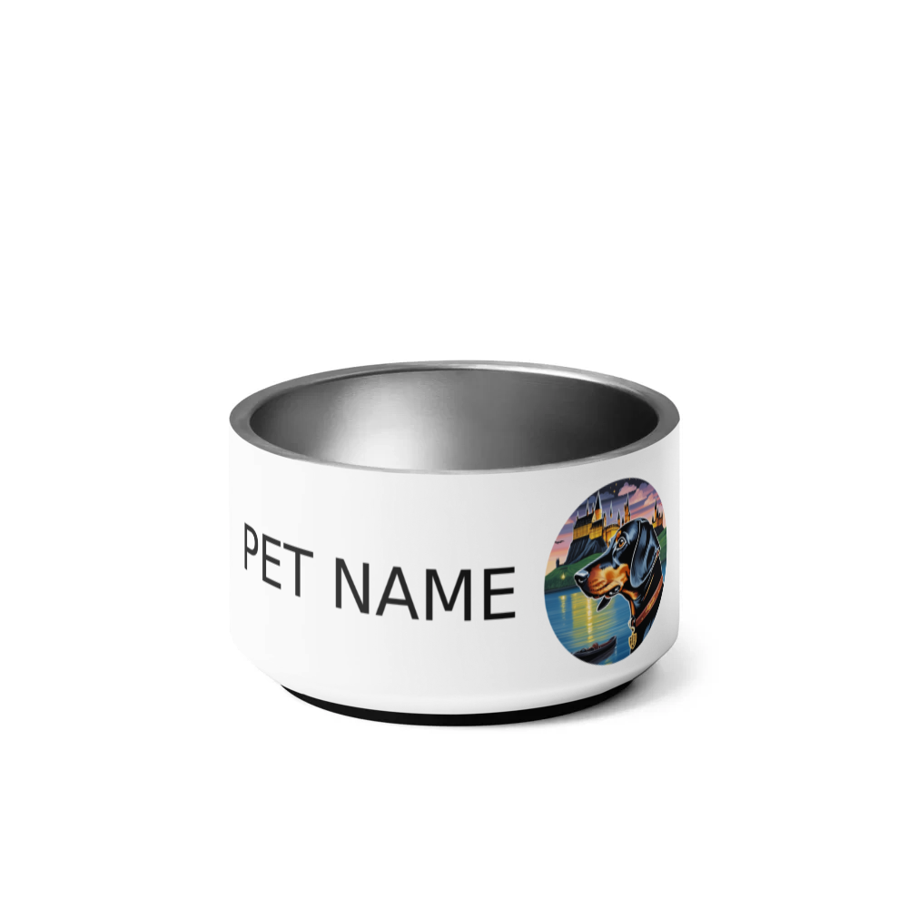PugMug Custom Black Dachshund Pet Bowl