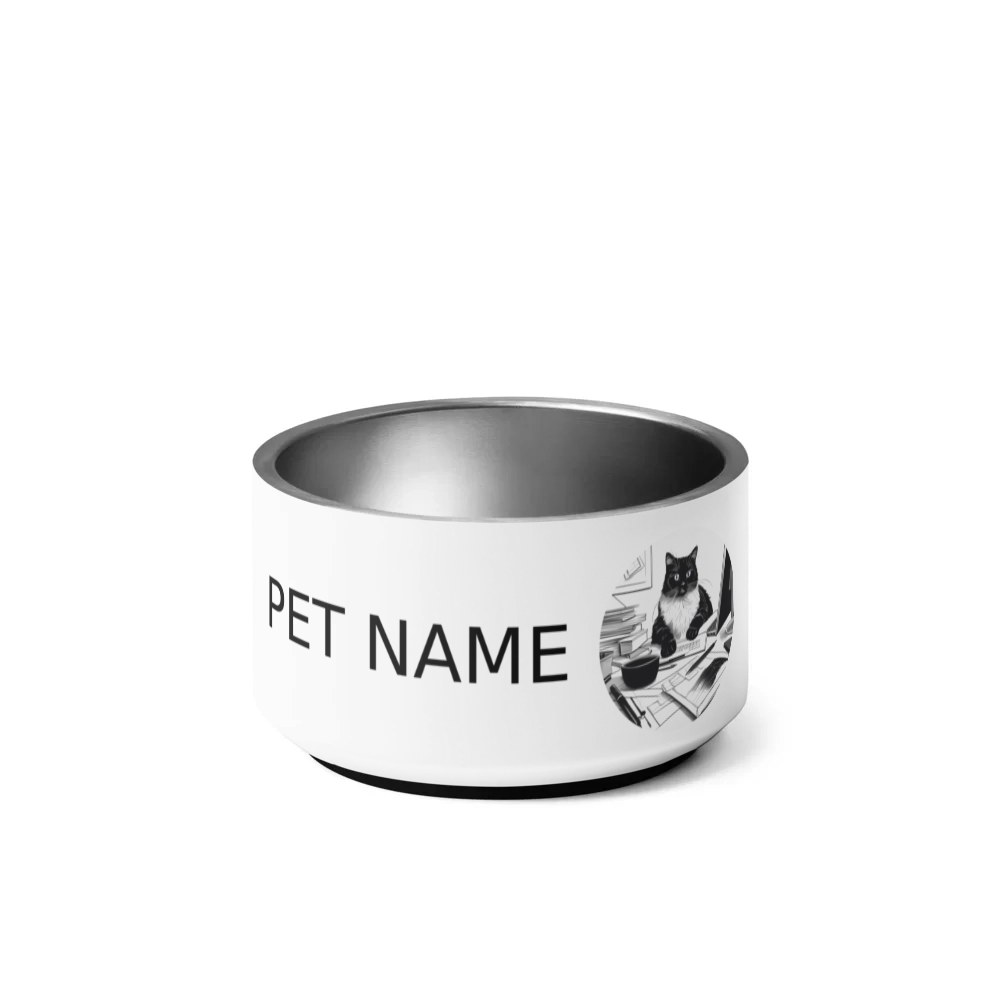 PugMug Custom Black Ragdoll Cat Pet Bowl