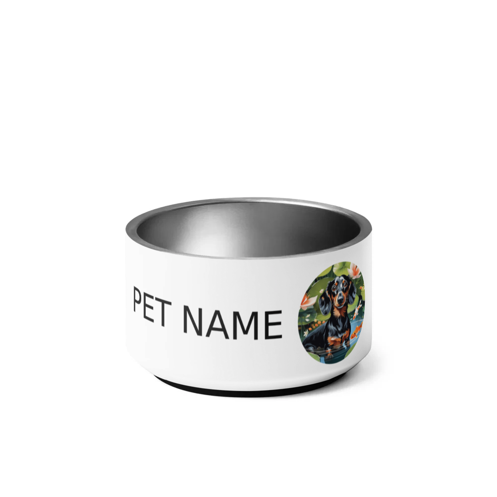 PugMug Custom Black Dachshund Pet Bowl