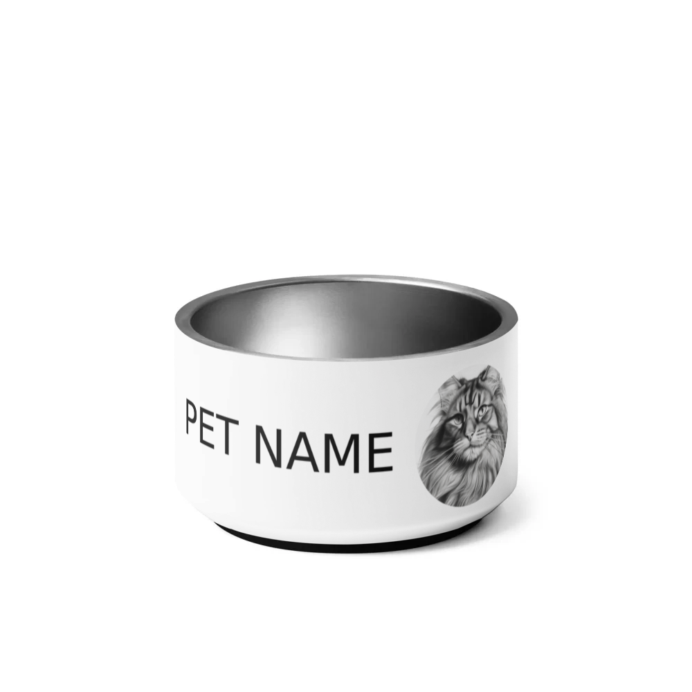 PugMug Custom Tabby Maine Coon Cat Pet Bowl