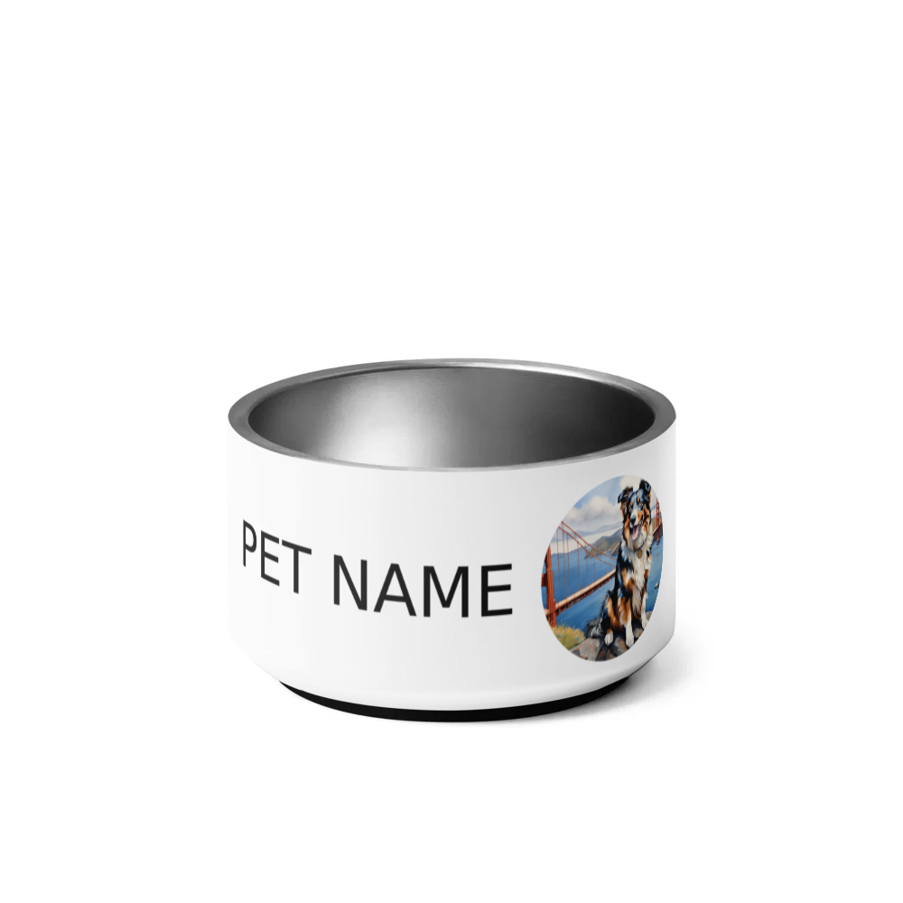 PugMug Custom Australian Shepherd Dog Pet Bowl