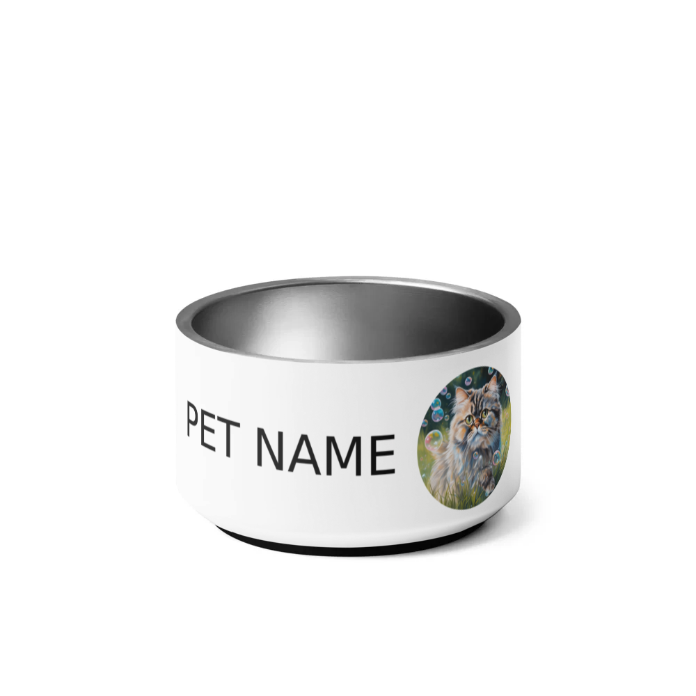 PugMug Custom Tabby Persian Cat Pet Bowl