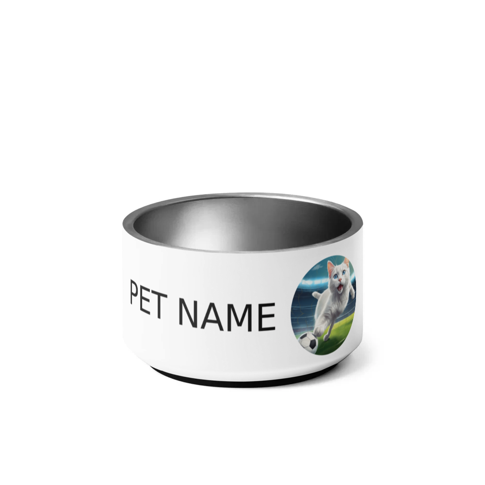 PugMug Custom White Companion Cat Pet Bowl