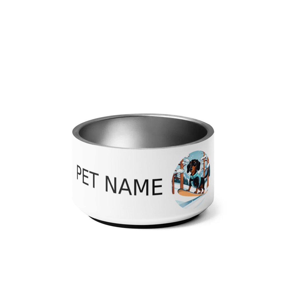 PugMug Custom Black Dachshund Pet Bowl