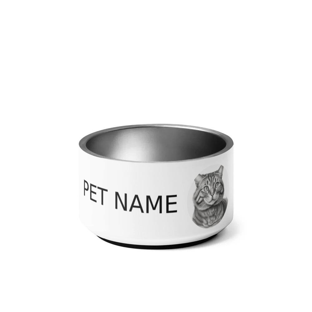 PugMug Custom Tabby Exotic Cat Pet Bowl