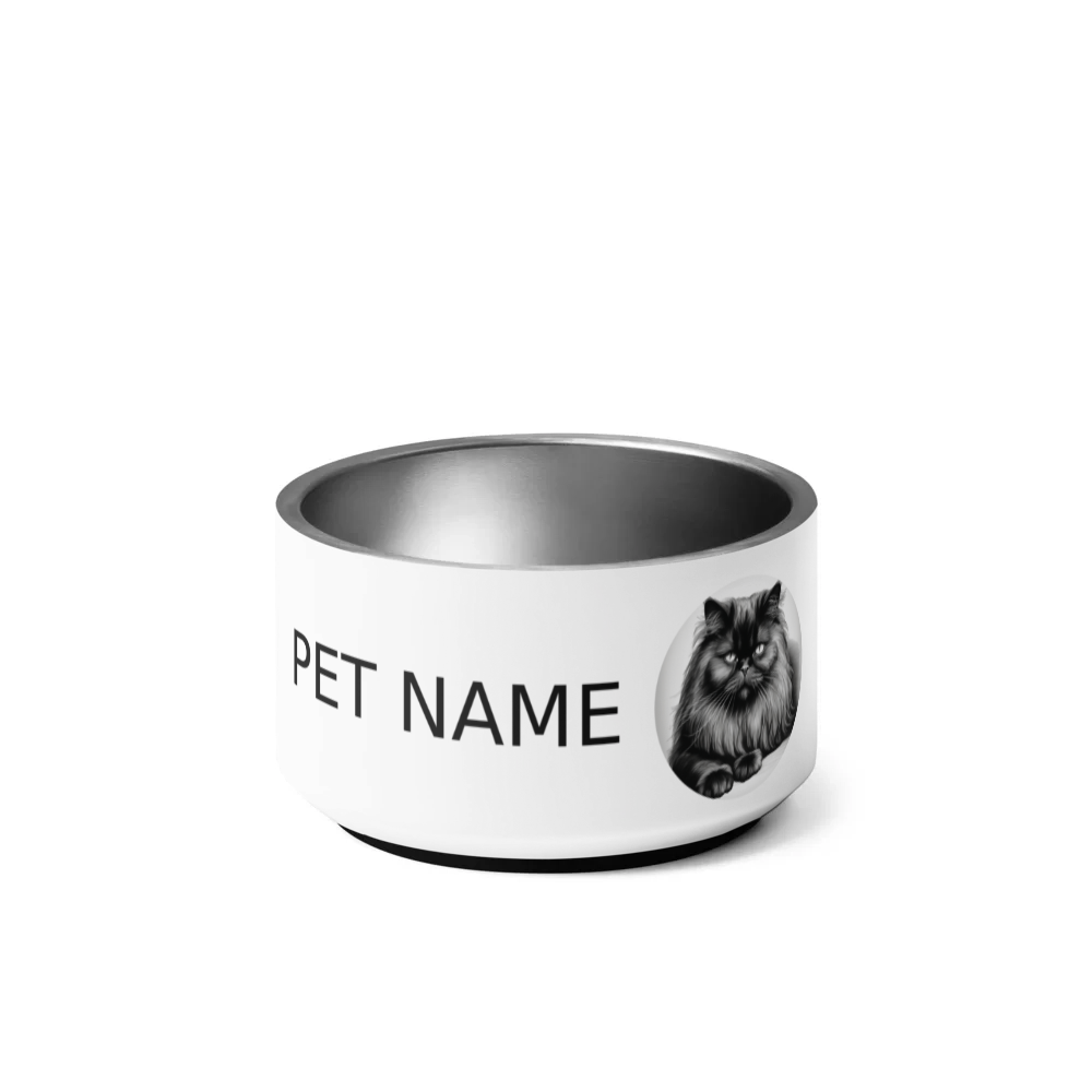 PugMug Custom Black Persian Cat Pet Bowl